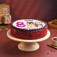 Wonder Woman Photo Cake - 500 Gm