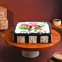 Cute Colors Holi Poster Cake - 1 Kg