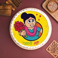 Vibrant Poster Cake for Pyaari Maa - 1 Kg
