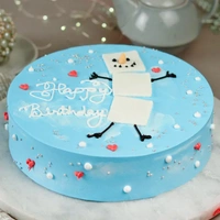 Snowman Vanilla Birthday Cake - 1 Kg