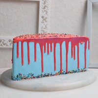 Colorful Sprinkle Strawberry Half Cake - 1.5 Kg