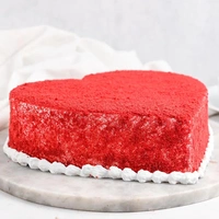 Heart Shaped Red Velvet Cake - 1 Kg