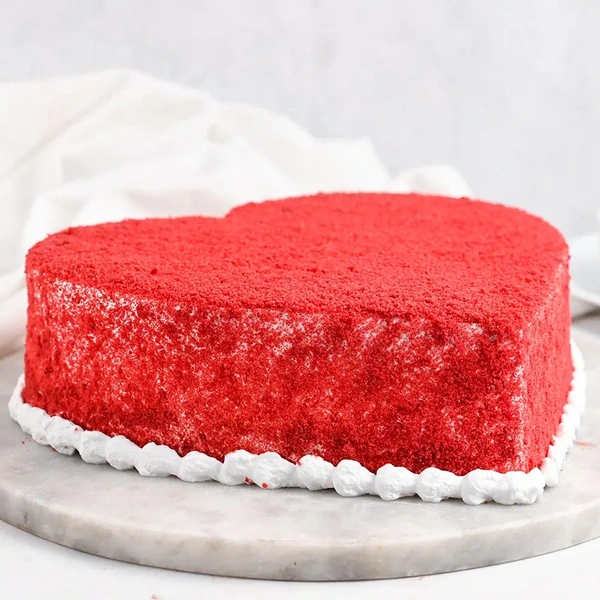 Heart Shaped Red Velvet Cake - 1 Kg