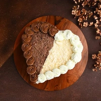 Heart Shape Double Delight Cake - 1 Kg