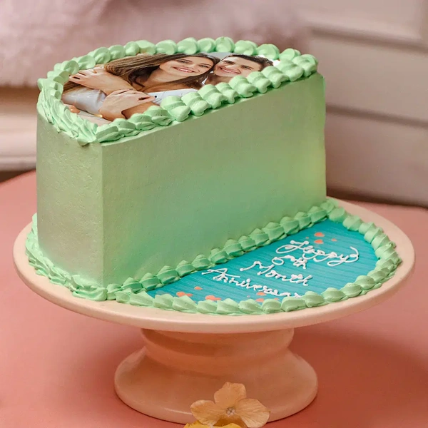 Pineapple Photo Anniversary Half Cake - 1.5 Kg