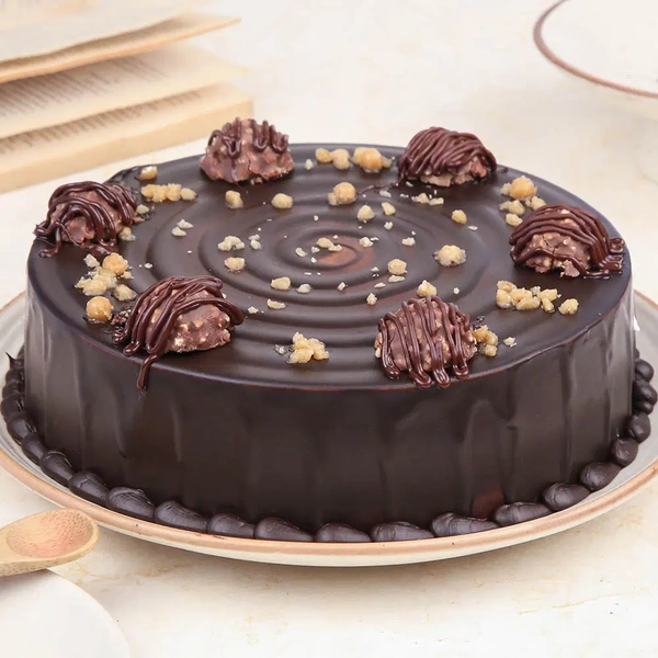 Chocolate Truffle & Ferrero Rocher Cake - 500 Gm