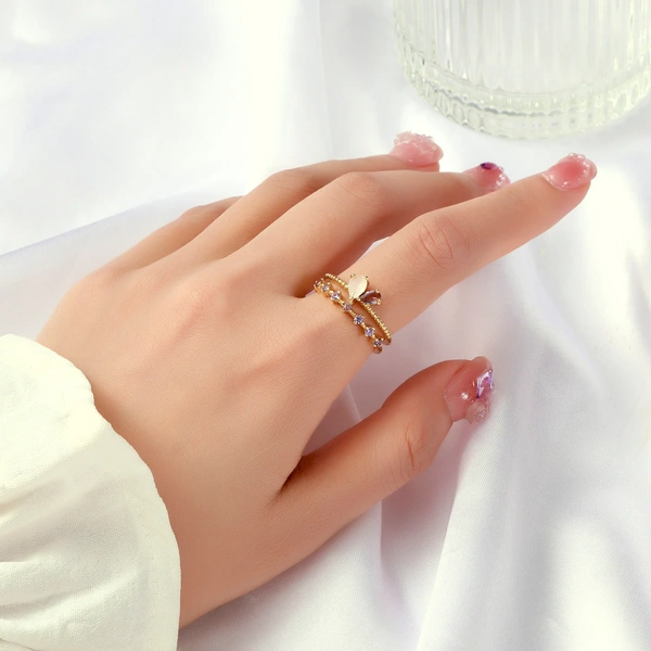 Majestic Stone Crown Ring