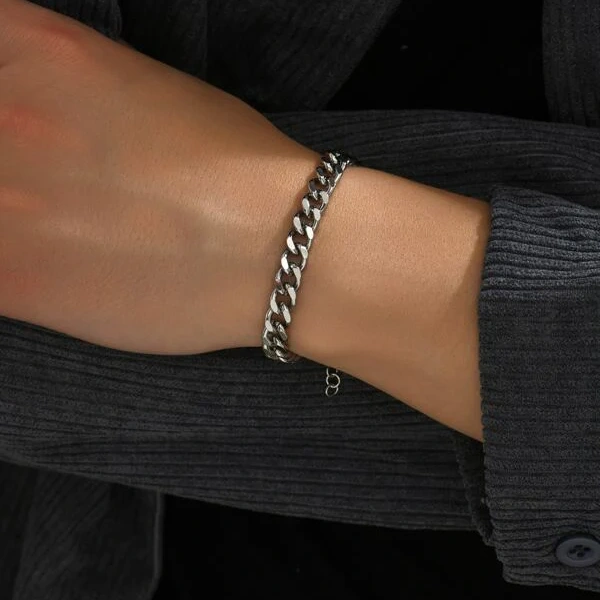 Classic Cuban Silver Bracelet
