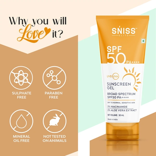 SUNSCREEN SPF50 PA++++ GEL - 50 GM