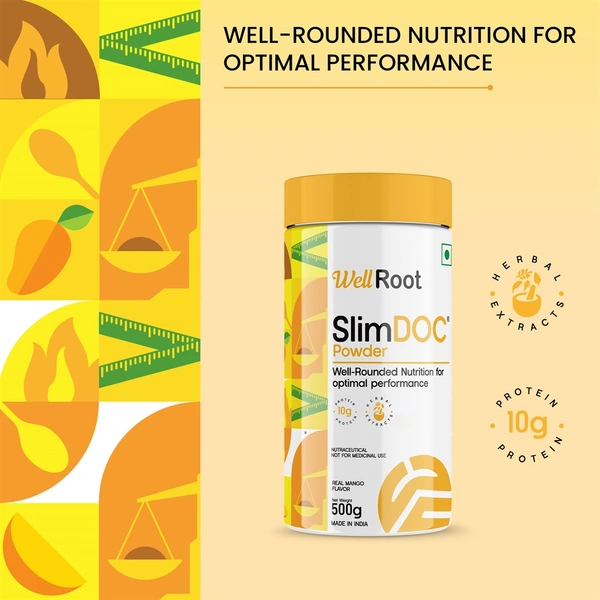 SLIMDOC POWDER-REAL MANGO FLAVOR - 500 GM