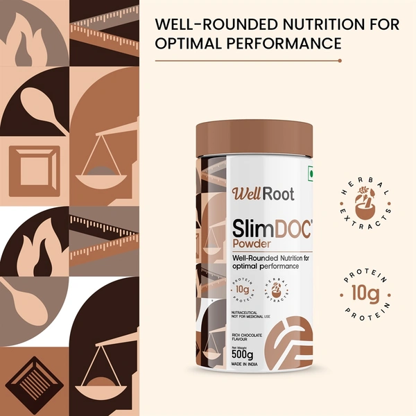 SLIMDOC POWDER RICH CHOCLATE FLAVOR - 500 GM