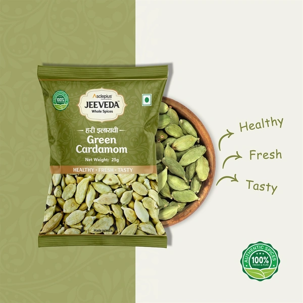 JEEVEDA GREEN CARDAMOM CHOTI ELAI - 25 GM