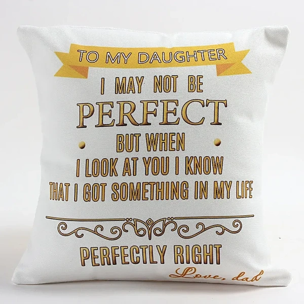 Perfect Daughter Printed Cushion