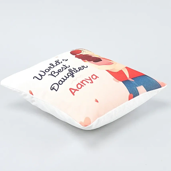 Father's Best Daughter Personalised Cushion