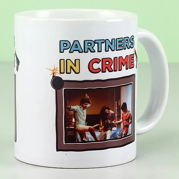 Partners In Crime Personalised White Mug