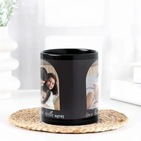 Personalised Love Begins With Mom Photo Mug