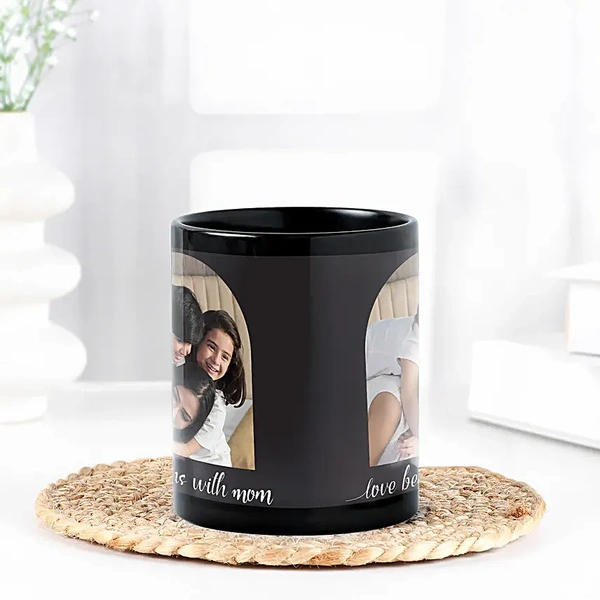 Personalised Love Begins With Mom Photo Mug