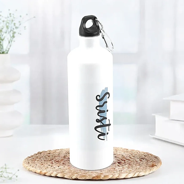 Personalised Name White Water Bottle