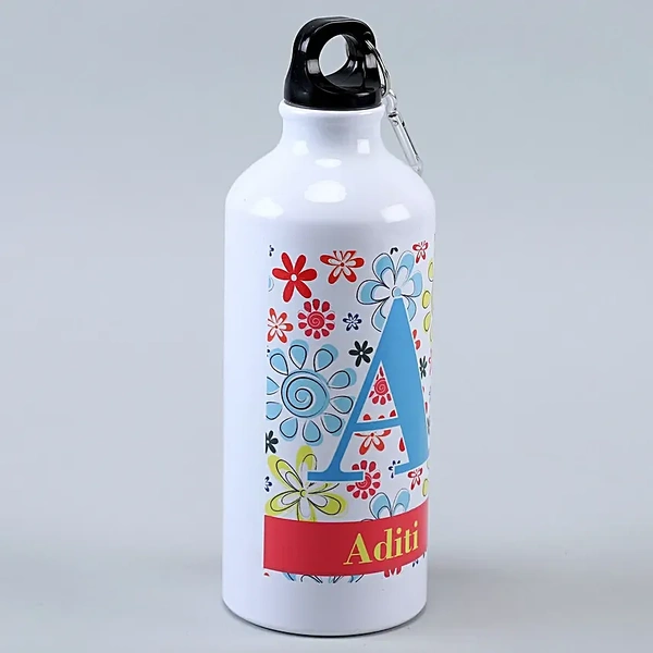 Personalised Floral Water Bottle