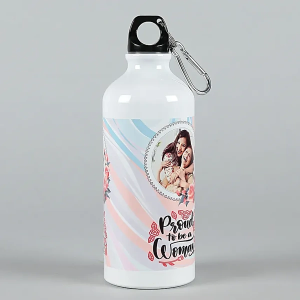 Proud To Be a Woman Personalised Water Bottle