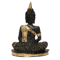 Golden And Black Meditating Lord Buddha Handcrafted