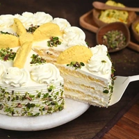 Rasmalai Pista Whipped Cream Cake - 1 Kg