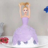 Purple Barbie Pull Me Up Pineapple Cake - 1 Kg