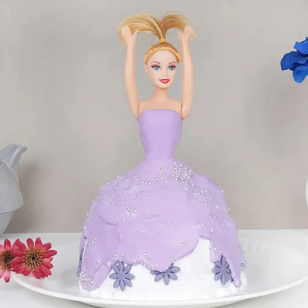 Purple Barbie Pull Me Up Pineapple Cake - 1 Kg