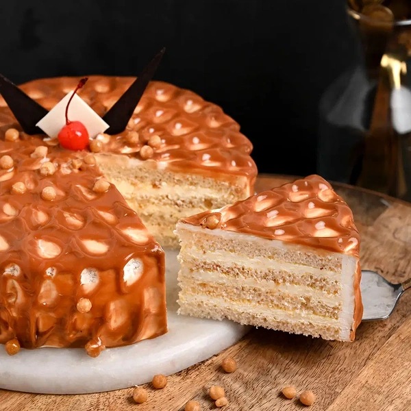 Caramel Butterscotch Cherry Cake - 500 Gm