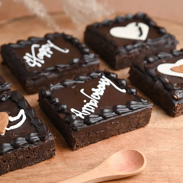 6 Choco Walnut Anniversary Brownies - 6 Pcs