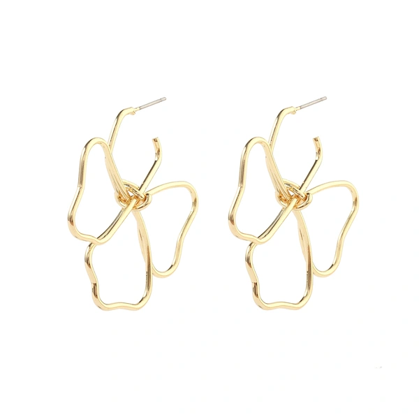 Flowers Floral Luxury Gold Earring