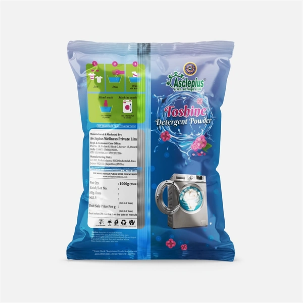 TOSHINE DETERGENT POWDER - 1000 GM