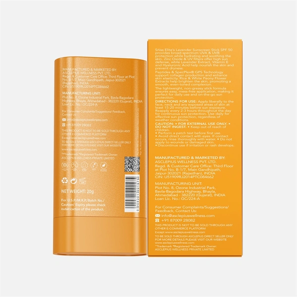 LAVENDER SUNSREEN STICKBROAD SPECTURM SPF50 PA++++ - 20 GM