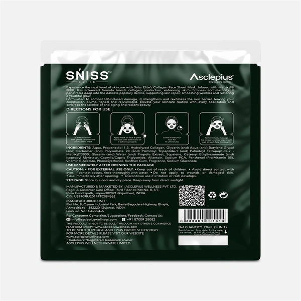 COLLAGEN + PEPTIDE FACE SHEET - 20 ML