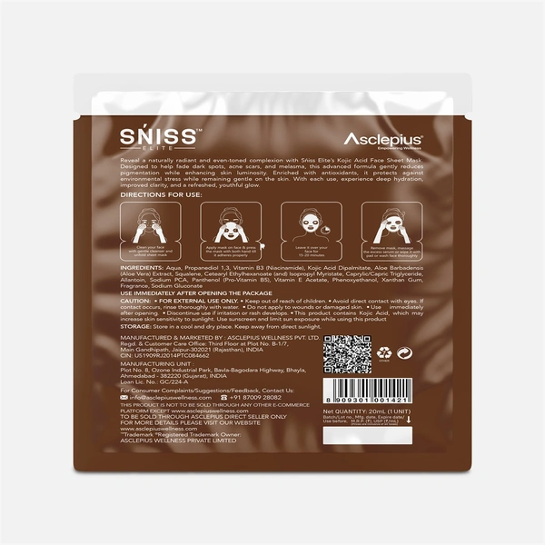 KOJIC ACID FACE SHEET MASK - 20 ML