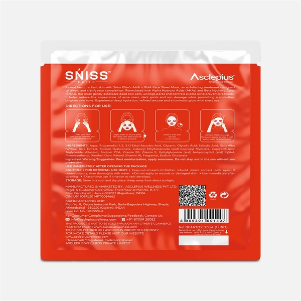 AHA + BHA FACE SHEET MASK - 20 ML
