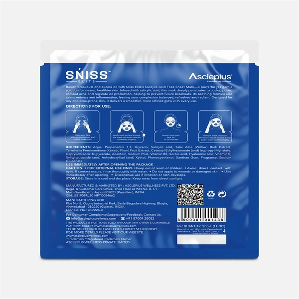 SALICYLIC ACID FACE SHEET MASK - 20 ML