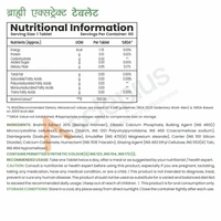 BRAHMI EXTRACT TABLET - 60 Number