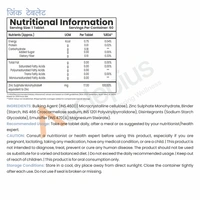 ZINC TABLET - 60 Number