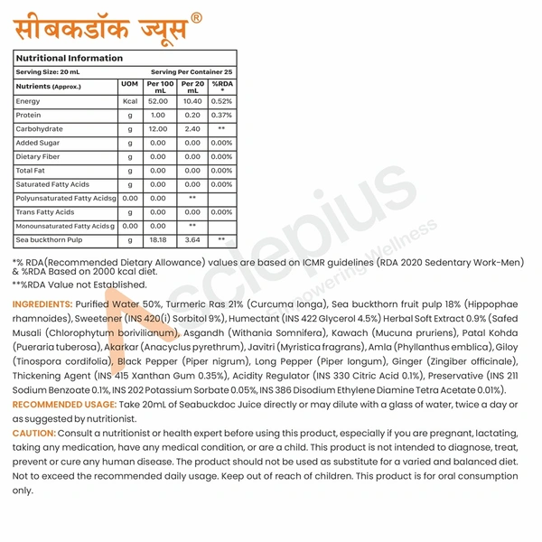 SEABUCKDOC JUICE - 500 ML