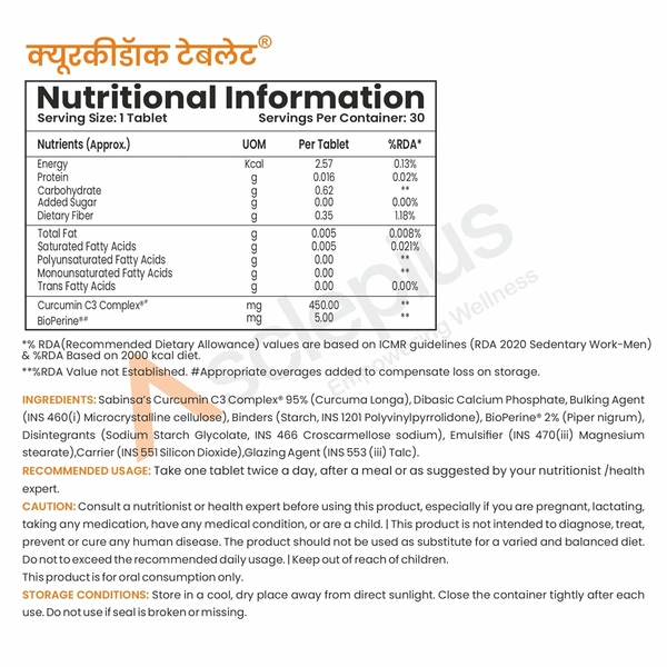 CURCIDOC TABLET - 30 Number