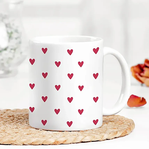 Red Hearts Hubby Mug