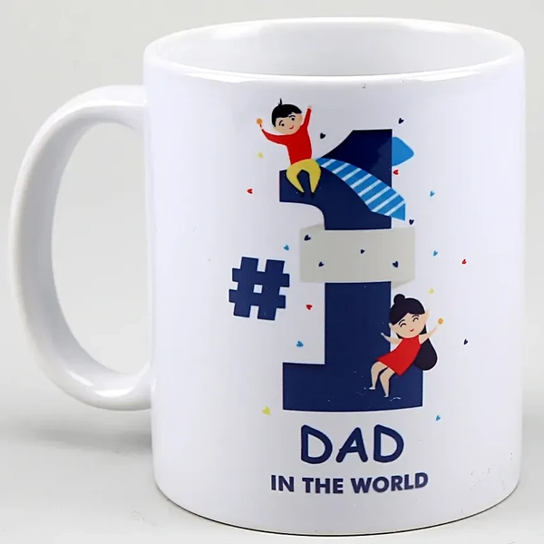 No. 1 Dad White Ceramic Mug