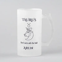Personalised Beer Mug For Taurus Friend