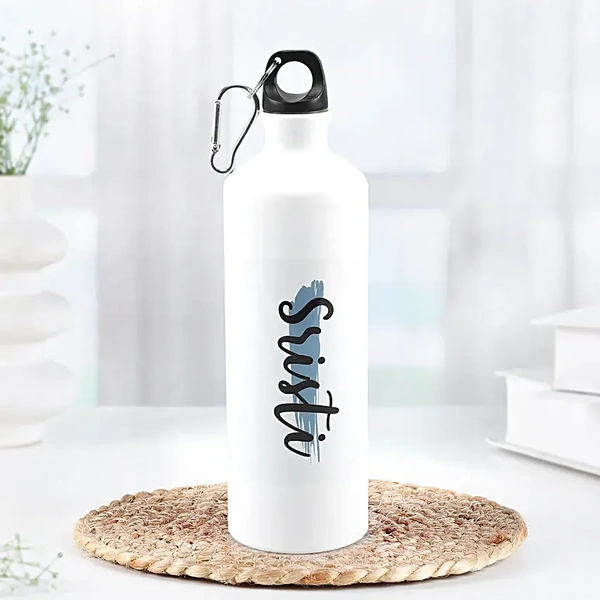 Personalised Name White Water Bottle