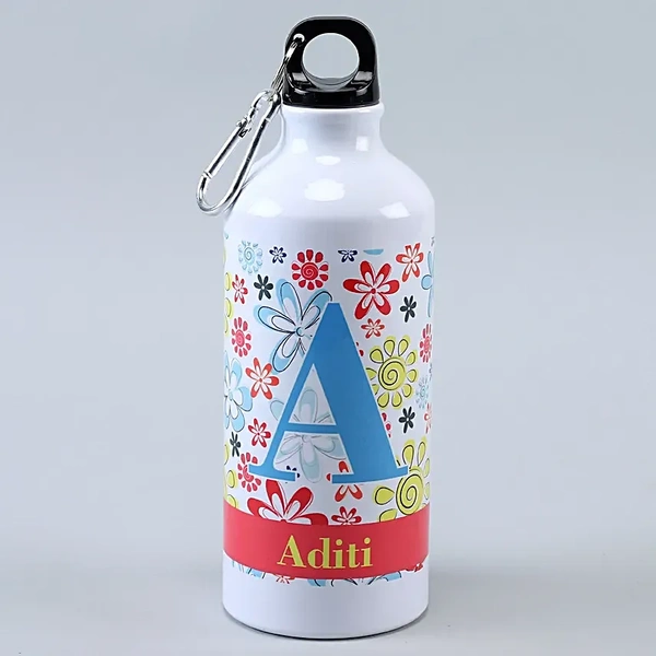 Personalised Floral Water Bottle