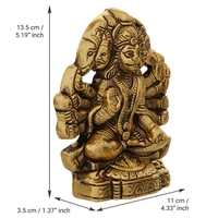 Golden Metal Lord Panchmukhi Hanuman Statue
