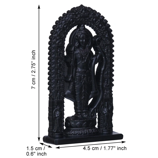 Black Metal Handcrafted Shri Ram Statue