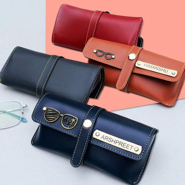 Luxury Personalized Sunglass Case - Brown
