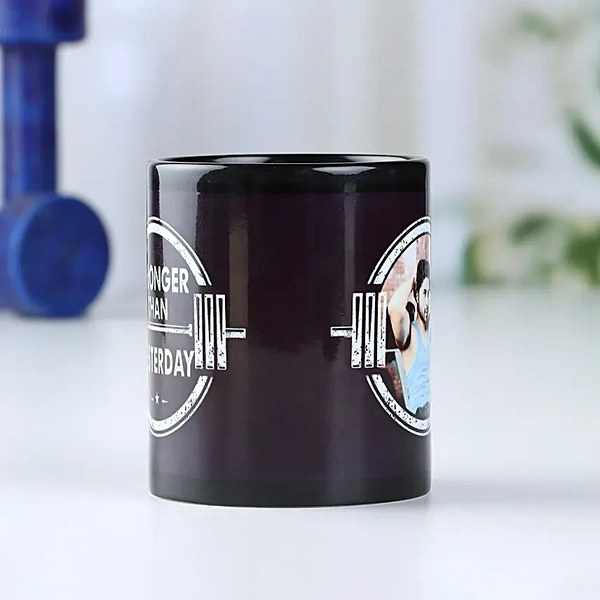 Personalised Gym Bro Photo Mug